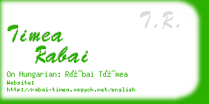 timea rabai business card